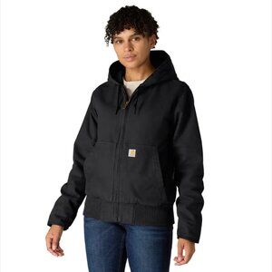 Carhartt Women's WJ130 Washed Duck Active Jacket 104053 - Black - Size 1X